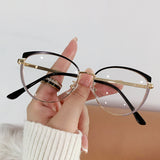 Stainless Steel Frame Cat Eye Reading Glasses – Stylish Presbyopia Relief