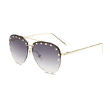 Cross-border New Toad Glasses Rivet Lens Fashion Sunglasses Internet Celebrator Same Style European and American Style Retro Trend Sunglasses