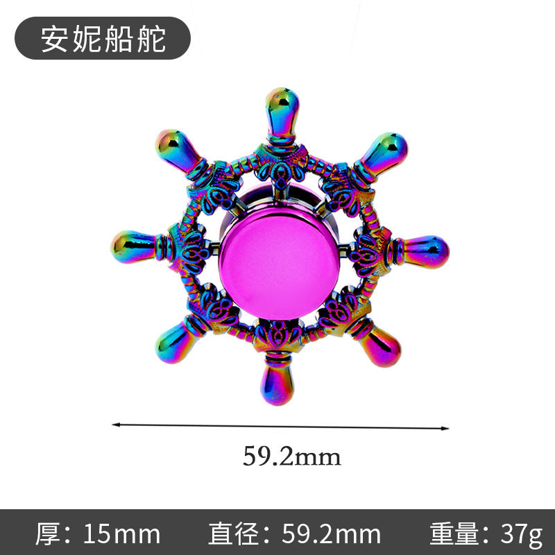 New Alloy Fingertip Spinner Stress-Relief Toy Hand Spinner Finger Spinner Street Stall Toy