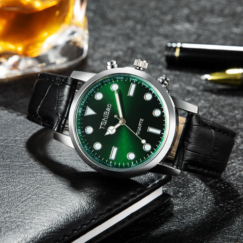 Foreign Trade Retro Leather Strap Watch, Quartz Business Mechanical Watch, Korean Style Fashion Trendy Simple Watch, Factory Direct Sales