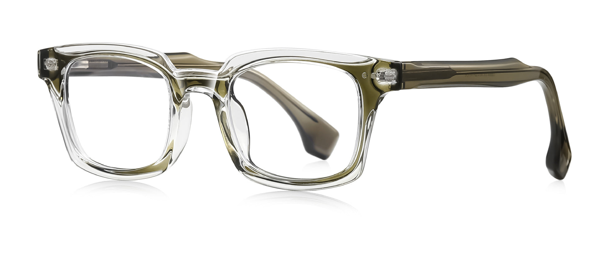 Factory Direct Sales of New Square Frames That Can Be Fitted with Prescription Lenses, Stylish Tr Material Temples, Anti-Blue Light Plain Frames