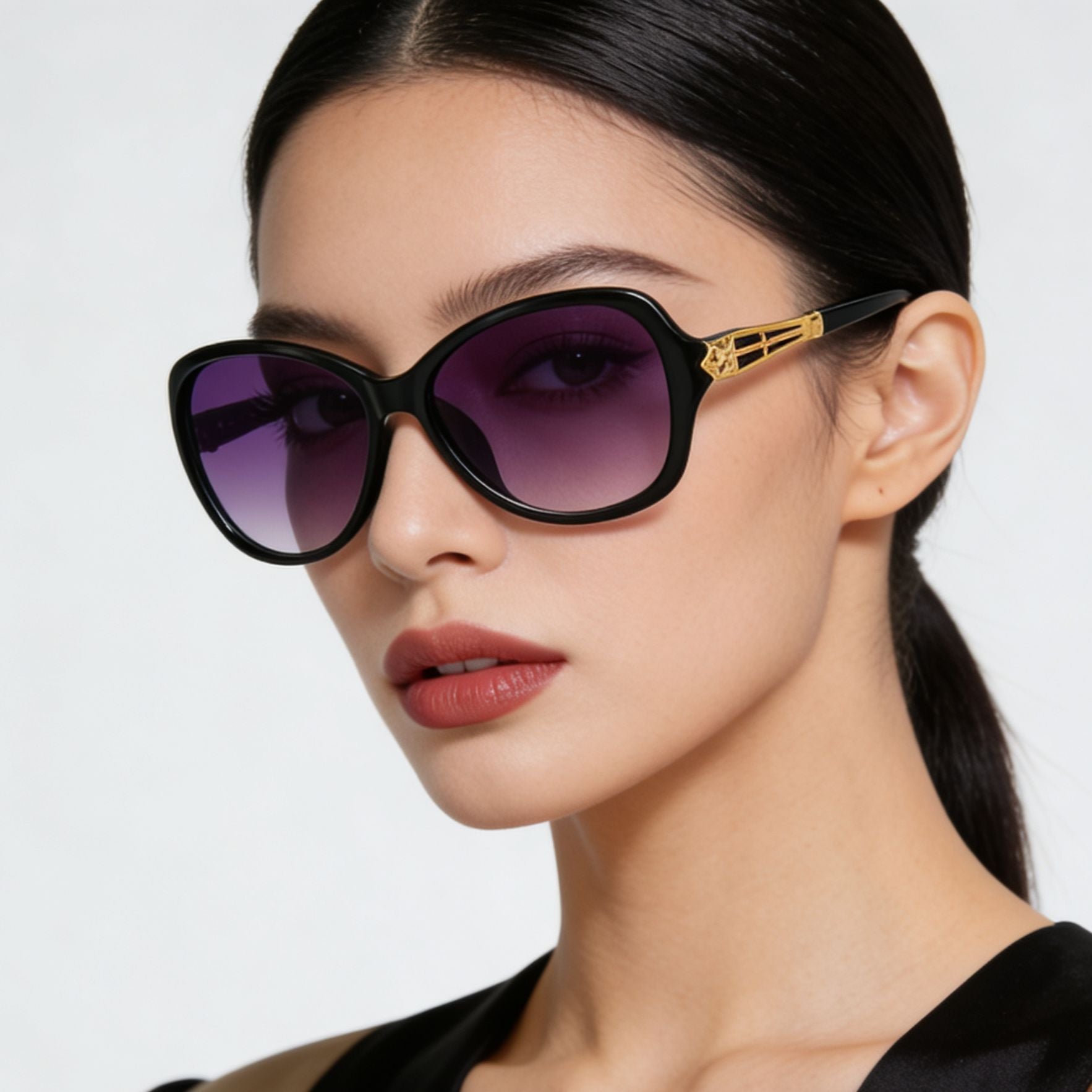 2026 New Women's Sunglasses, Men's Driver's Driving Sunglasses, Anti-Uv Toad Glasses, Fashionable Large Frame Wholesale