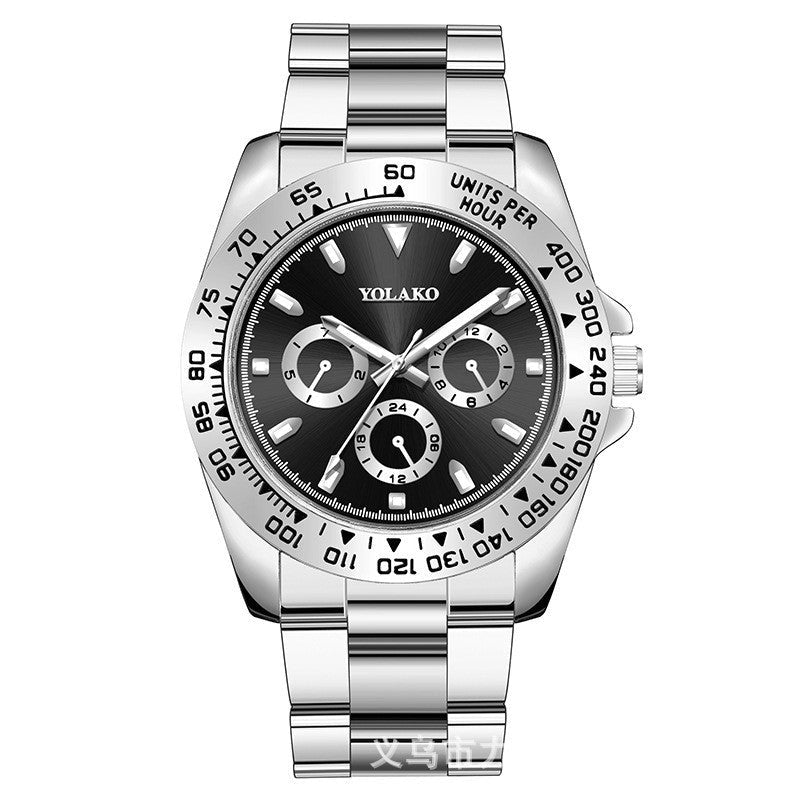 Cross-border explosions gold men's watches men's watches steel band business watches luminous quartz spot wholesale spot manufacturers