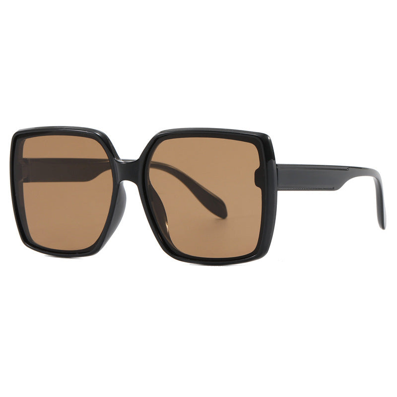 Cross-Border Hot-Selling In-Stock Items, One-Piece Dropshipping Uv400 Sunglasses, Large Square Frame, European and American Internet Celebrity Trend, Street Style, Instagram Fashion