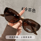 Brown Cat-Eye Sunglasses for Women, Slimming Effect, 2026 New Model, High-End, Uv Protection, Retro Driving Polarized Sunglasses