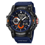 Stryve Men's Fashion Elements Waterproof Sports Watch Dual Display Luminous Electronic Multifunctional Student Watch S8029