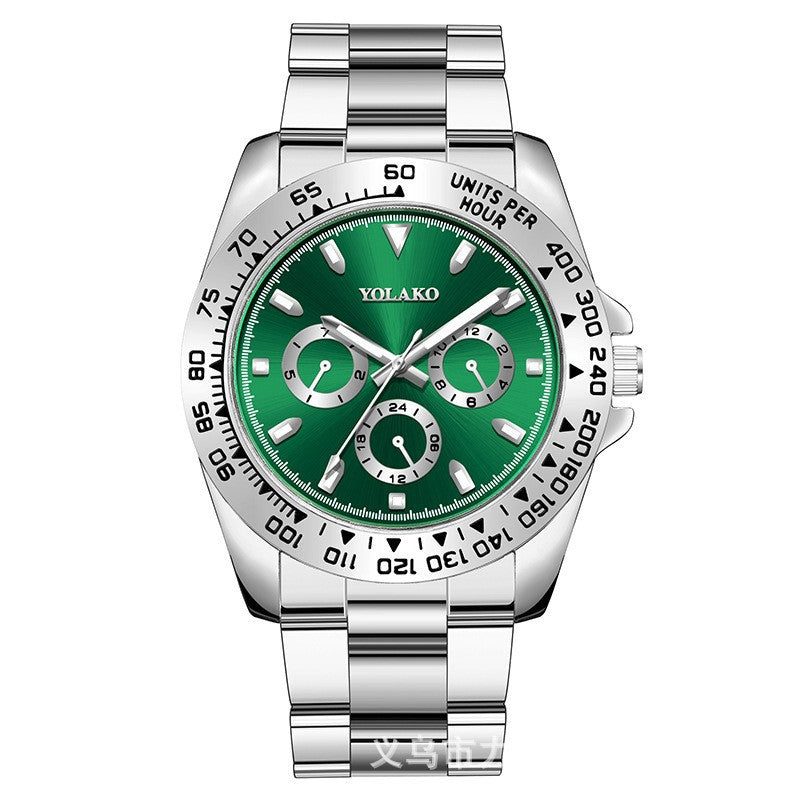 Cross-border explosions gold men's watches men's watches steel band business watches luminous quartz spot wholesale spot manufacturers
