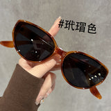 Brown Cat-Eye Sunglasses for Women, Slimming Effect, 2026 New Model, High-End, Uv Protection, Retro Driving Polarized Sunglasses