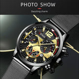 Men's Calendar Quartz Watch – Fashion Business Mesh Strap