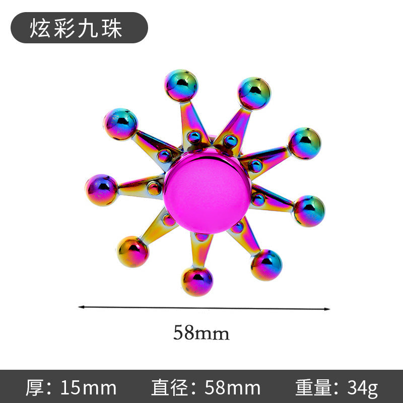 New Alloy Fingertip Spinner Stress-Relief Toy Hand Spinner Finger Spinner Street Stall Toy