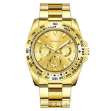 Cross-border explosions gold men's watches men's watches steel band business watches luminous quartz spot wholesale spot manufacturers