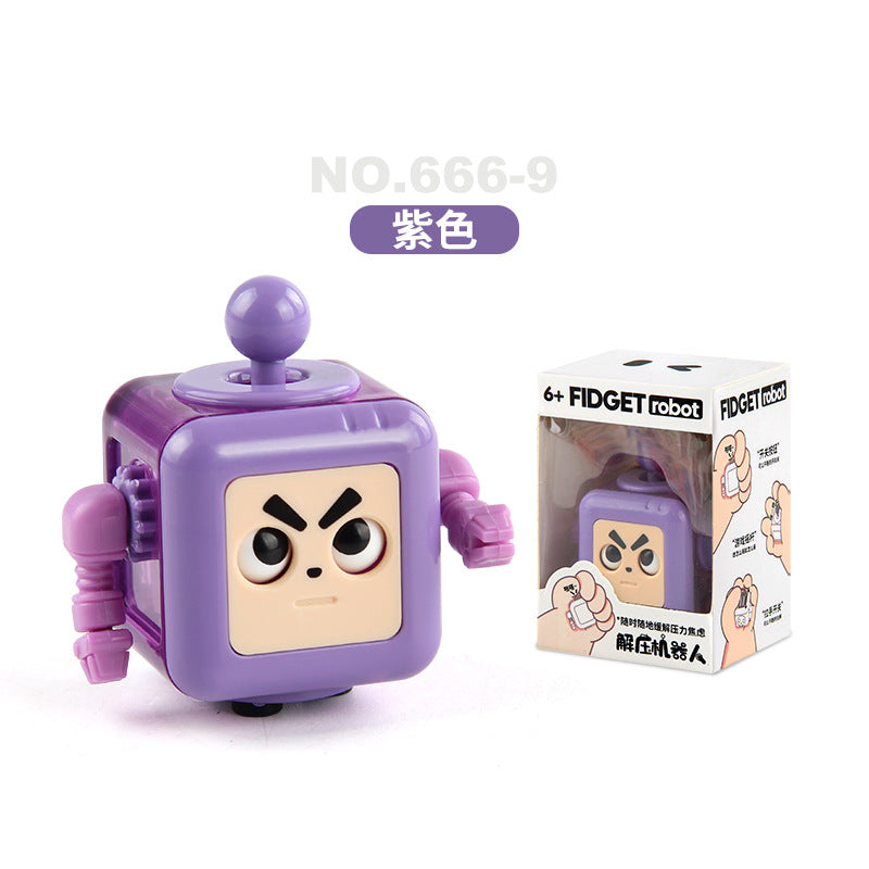 Cross-border children's fingertip decompression robot decompression anti-anxiety decompression cube new exotic infinite cube toy