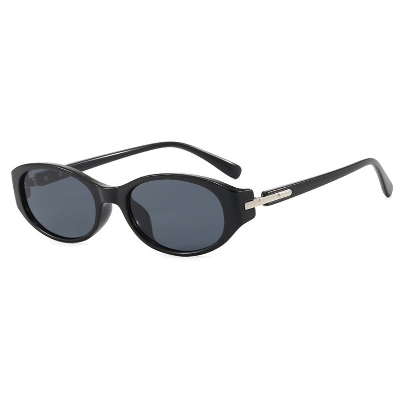 Oval Minimalist Sunglasses 2026 New Trendy Sunglasses Street Style High-End Women's Sunglasses
