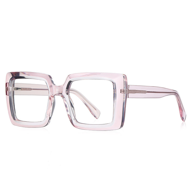 European and American anti-blue light large frame glasses frame 2170 square TR90 optical frame fashion street photography ladies glasses ins style