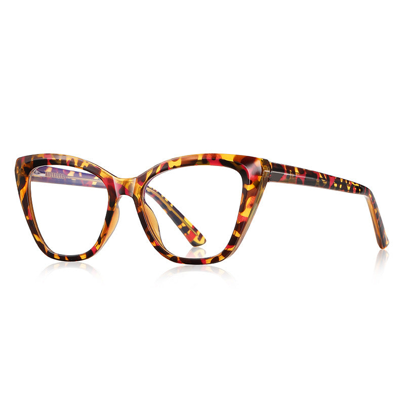 New anti-blue light plain glasses 2148 personality progressive color cat glasses frame Brazil North America foreign trade plain glasses for women