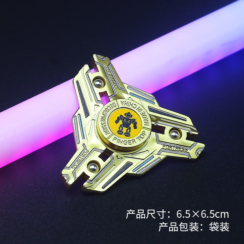 Cross-border mechanical fingertip gyro decompression rotating vent small toy finger gyro boys birthday gift batch