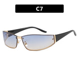Y2K Frameless Rivet Sunglasses 2026 New Tech-Inspired Street Style Runway Sunglasses Fashionable European and American Shades