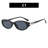 Oval Minimalist Sunglasses 2026 New Trendy Sunglasses Street Style High-End Women's Sunglasses