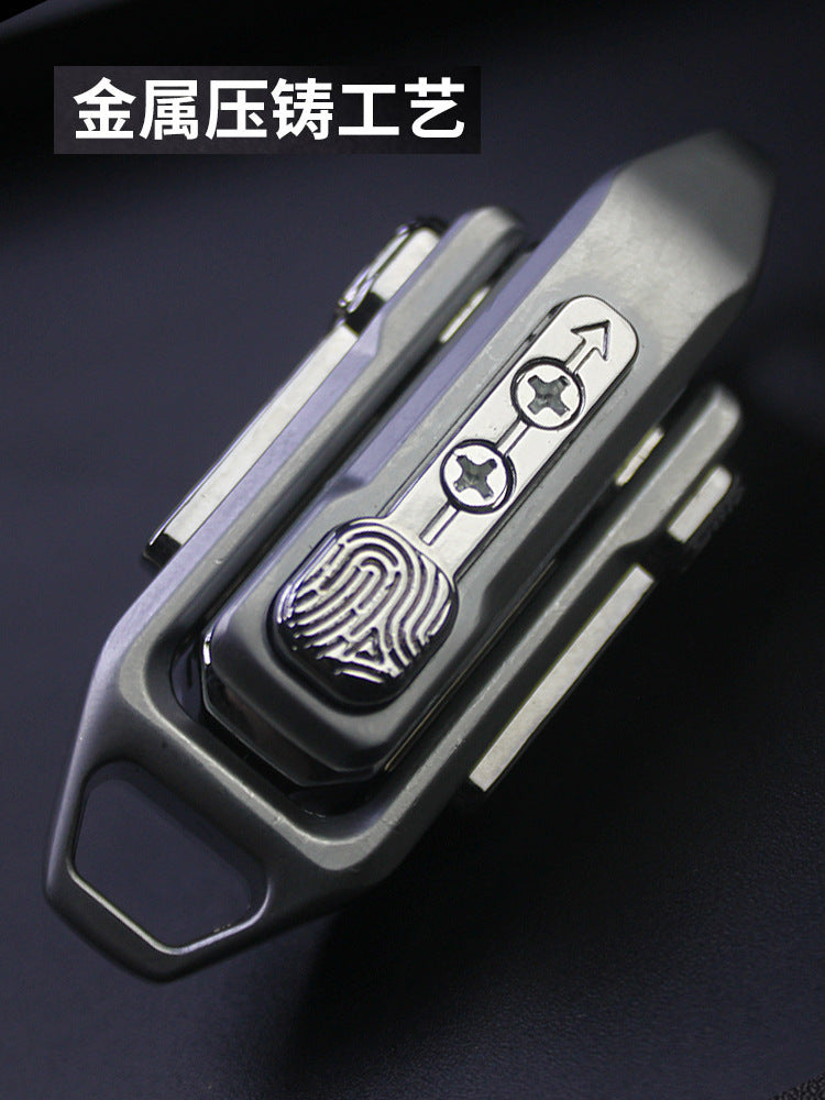 Cross-Border Push Egg Pop Coin Edc Metal Stress Relief Toy Fingertip Spinner Push Card Black Technology Pendant