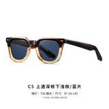 European and American Fashion Trendy Square Frame Sunglasses S31242 Street Style Versatile Sunglasses Uv Protection Acetate Sunglasses