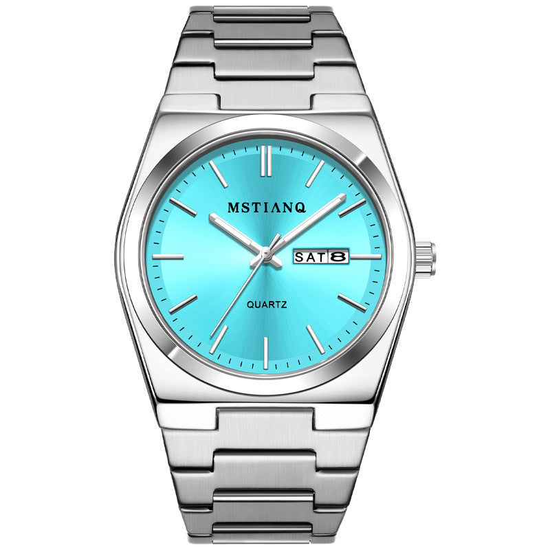 2025 Swiss Brand Export Waterproof Luminous Calendar Men's Watch Business Stainless Steel High-End Trendyy Student Watch