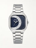 CARTISI Square Metal Strap Quartz Watch for Men, Fashionable Retro Trendy Wristwatch with Simple Design