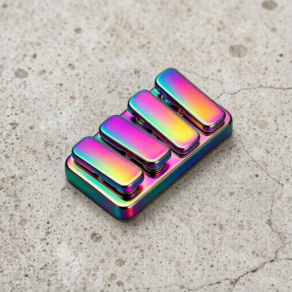 Cross-Border New Model Four or Five Button Piano Seesaw Edc Metal Toy Magnetic Metal Clicker Coin Hand Toy