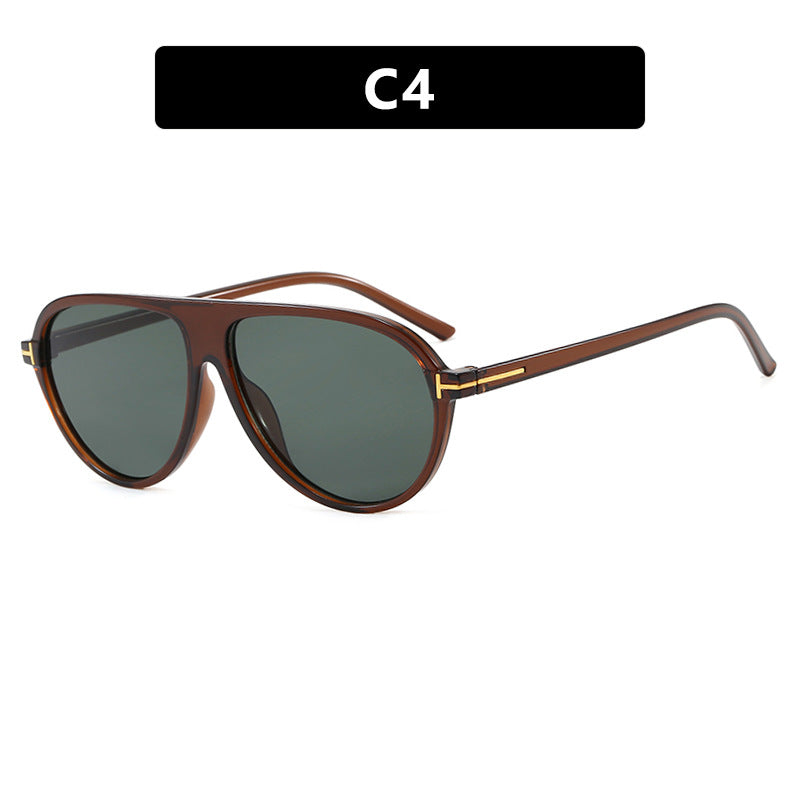 Minimalist Toad-Shaped T-Frame Sunglasses for Women 2026 New Fashion Sunglasses Trendy Ins Influencer Street Style