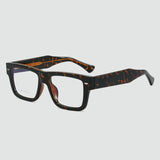 Black-Framed Glasses for Men, Ultra-Light, Large Square Frame, Suitable for Prescription Lenses, for Large Faces, Matte Plain Glasses Frame, Trendy for Women