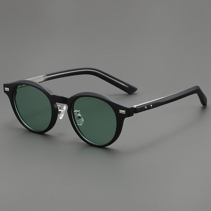 2025 New Light Tea Frame Glasses Men's Trendy Sunglasses Women's Personalized Advanced Sunglasses with Power-adjustable Myopia Glasses