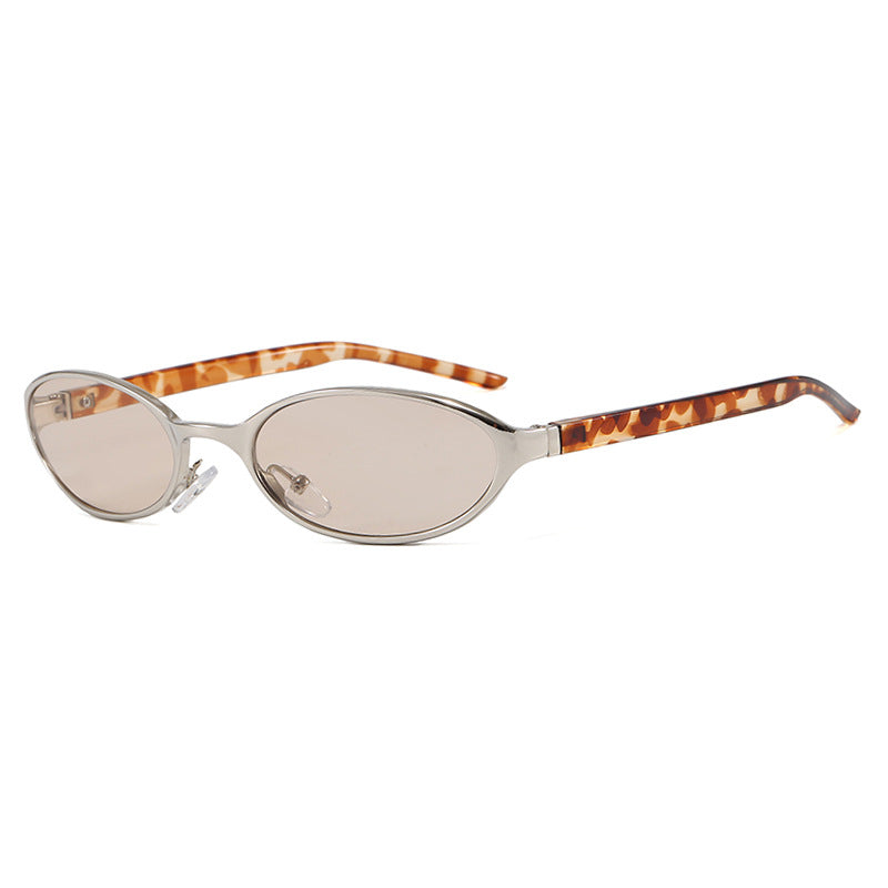 Wang Hedi's Same Style Oval Sunglasses 2026 New Model Cool and Stylish Sunglasses with Uv Protection and a High-End Feel