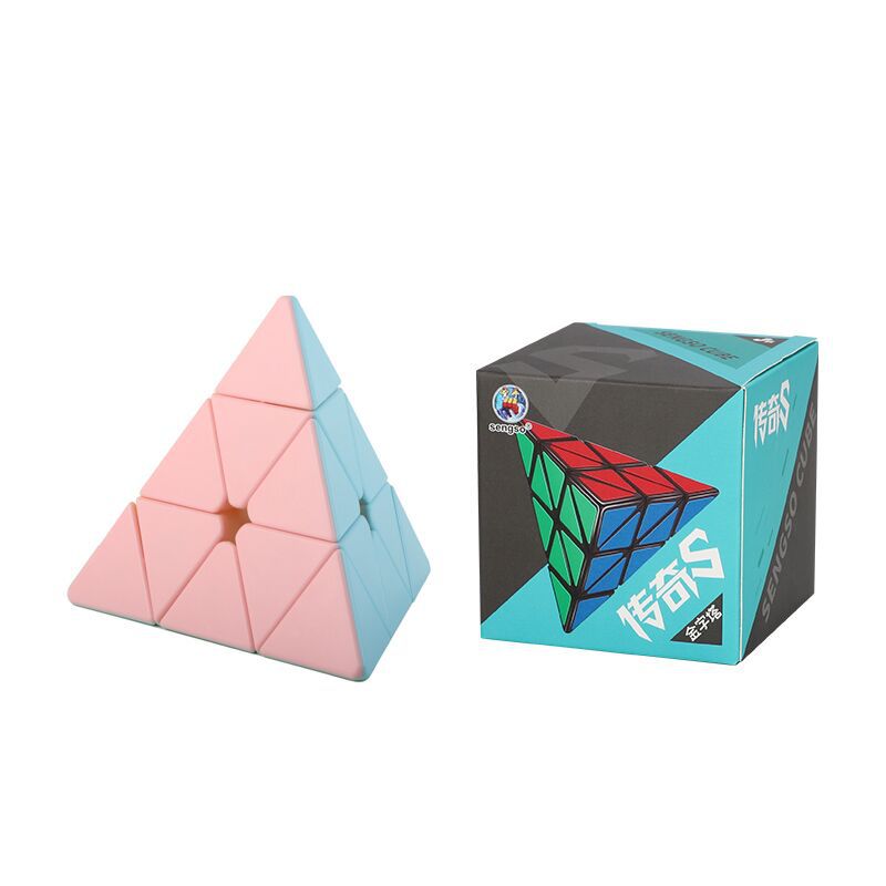 Holy Hand Legend Macaron Color Level 3 Interesting Introduction 2345 Level Stress Reduction Rubik's Cube Pink Educational Toy