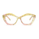 2025 Cross-Border New Asymmetrical Marble Pattern Anti-Blue Light Flat Mirror European and American Fashion Plain Glasses Frame