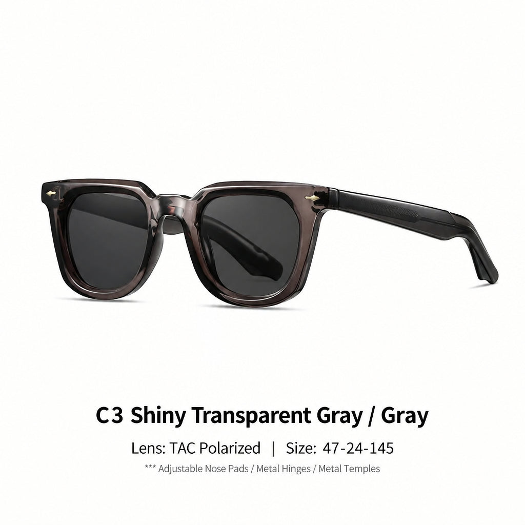 European and American Fashion Trendy Square Frame Sunglasses S31242 Street Style Versatile Sunglasses Uv Protection Acetate Sunglasses