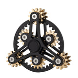 Fingertip gyro planet wheel finger gyro pure copper gear Ferris wheel gear linkage rotating power decompression toy