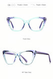 Women’s Cat-Eye Blue Light Glasses – Stylish Gradient Frame Anti-Blue Light Fashion Eyewear