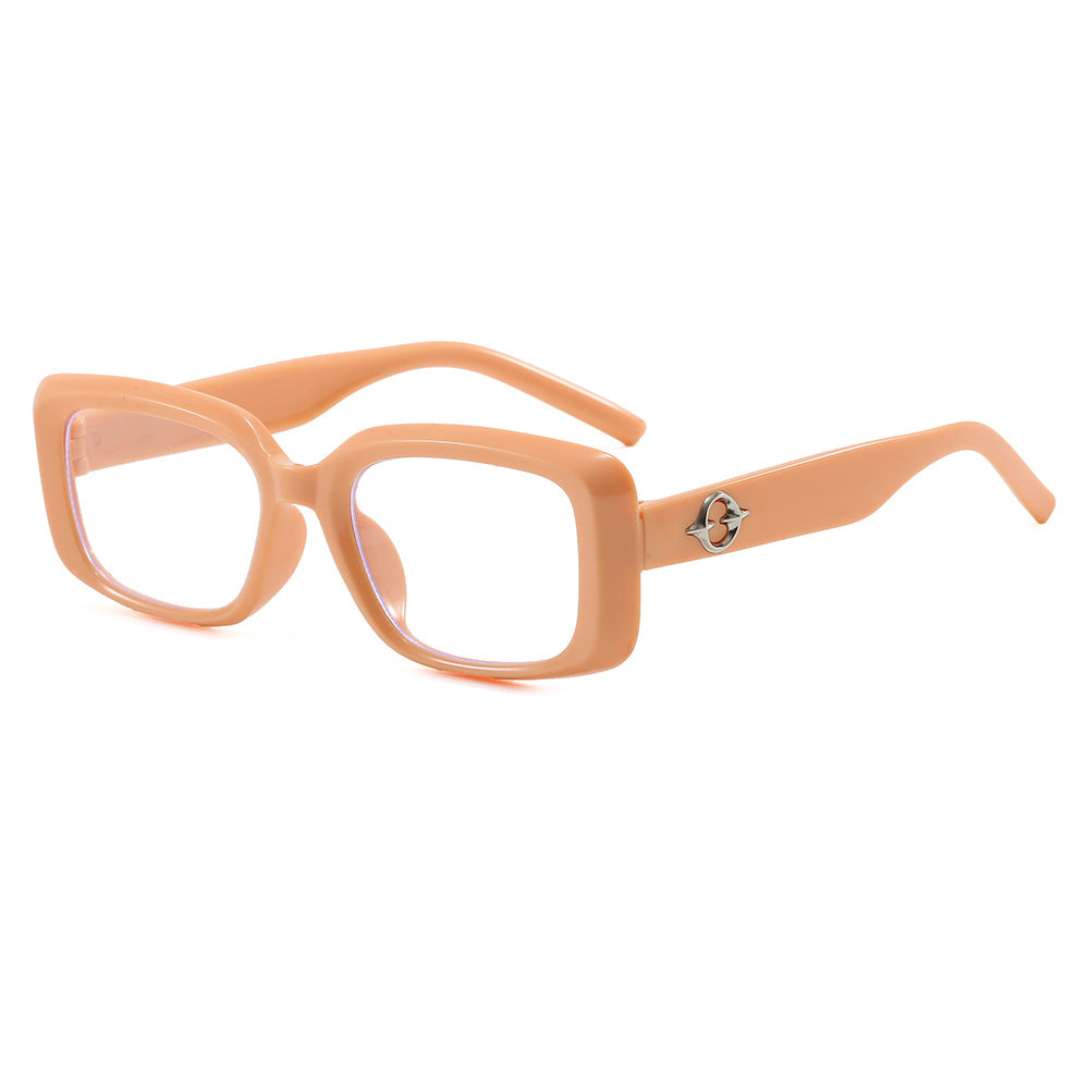 Fashion New Square Small Frame Children's Glasses Frame Personality Street Style Xiaohongshu Influencer Same Style Anti-Blue Light Non-Prescription Glasses