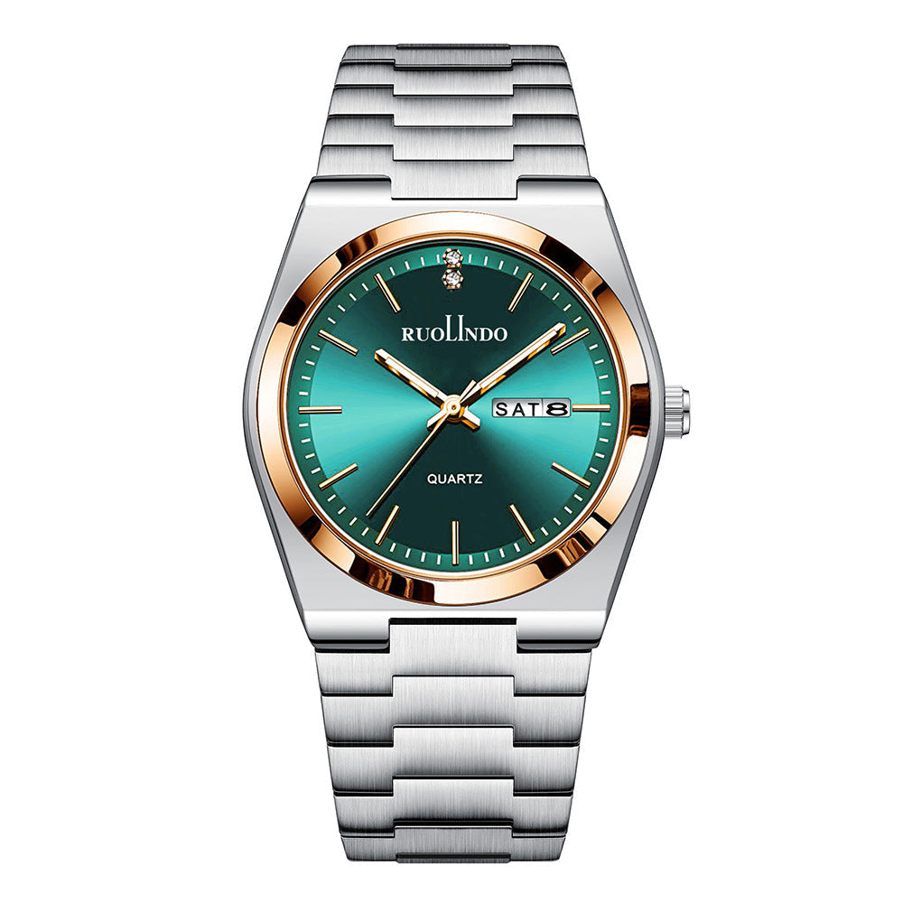 Basic Models Wholesale New Watches Men's Wholesale Men's Wristwatches Dual Calendar Luminous Quartz Stainless Steel Men's Watches