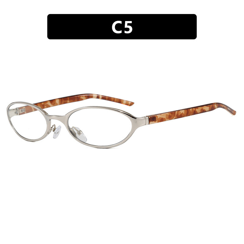 Wang Hedi's Same Style Oval Sunglasses 2026 New Model Cool and Stylish Sunglasses with Uv Protection and a High-End Feel