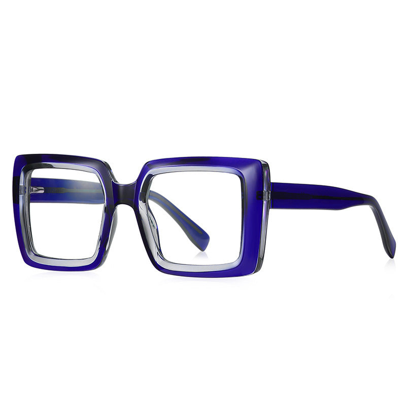 European and American anti-blue light large frame glasses frame 2170 square TR90 optical frame fashion street photography ladies glasses ins style