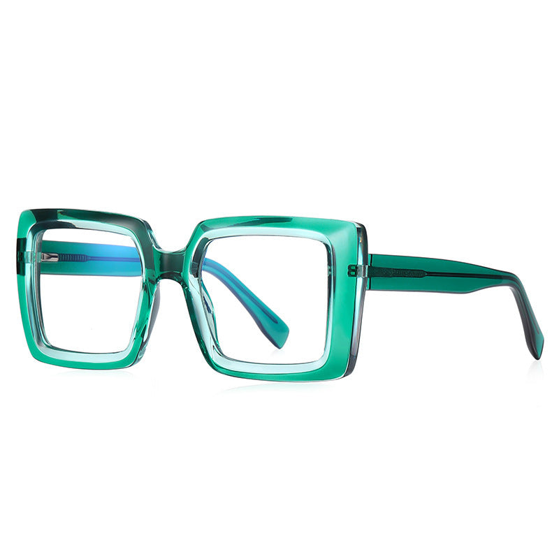 European and American anti-blue light large frame glasses frame 2170 square TR90 optical frame fashion street photography ladies glasses ins style