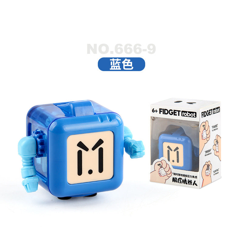 Cross-border children's fingertip decompression robot decompression anti-anxiety decompression cube new exotic infinite cube toy