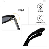 Women’s French Retro Cat-Eye Sunglasses – Narrow Frame Fashion Glasses with Metal Letter & Rivet Details