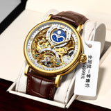 Kinyued Fully Automatic Mechanical Watch Business Men's Watch Tourbillon Mechanical Watch Men's Multi-Functional Men's Watch