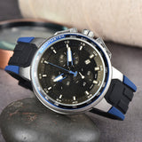 New AliExpress WIS foreign trade men's 6-hand silicone strap quartz watch TT chronograph from the source manufacturer