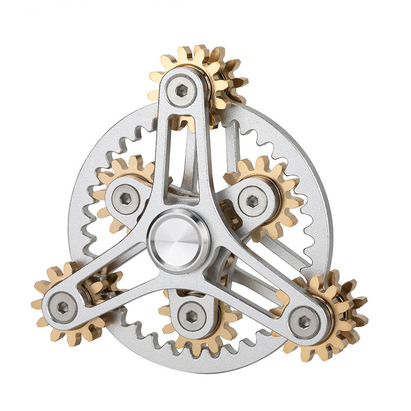 Fingertip gyro planet wheel finger gyro pure copper gear Ferris wheel gear linkage rotating power decompression toy