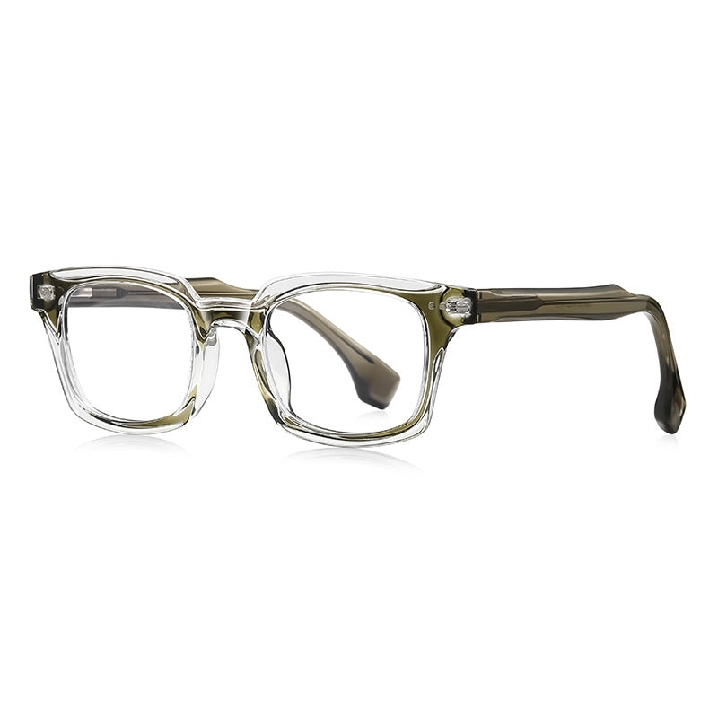 Factory Direct Sales of New Square Frames That Can Be Fitted with Prescription Lenses, Stylish Tr Material Temples, Anti-Blue Light Plain Frames