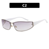Y2K Frameless Rivet Sunglasses 2026 New Tech-Inspired Street Style Runway Sunglasses Fashionable European and American Shades