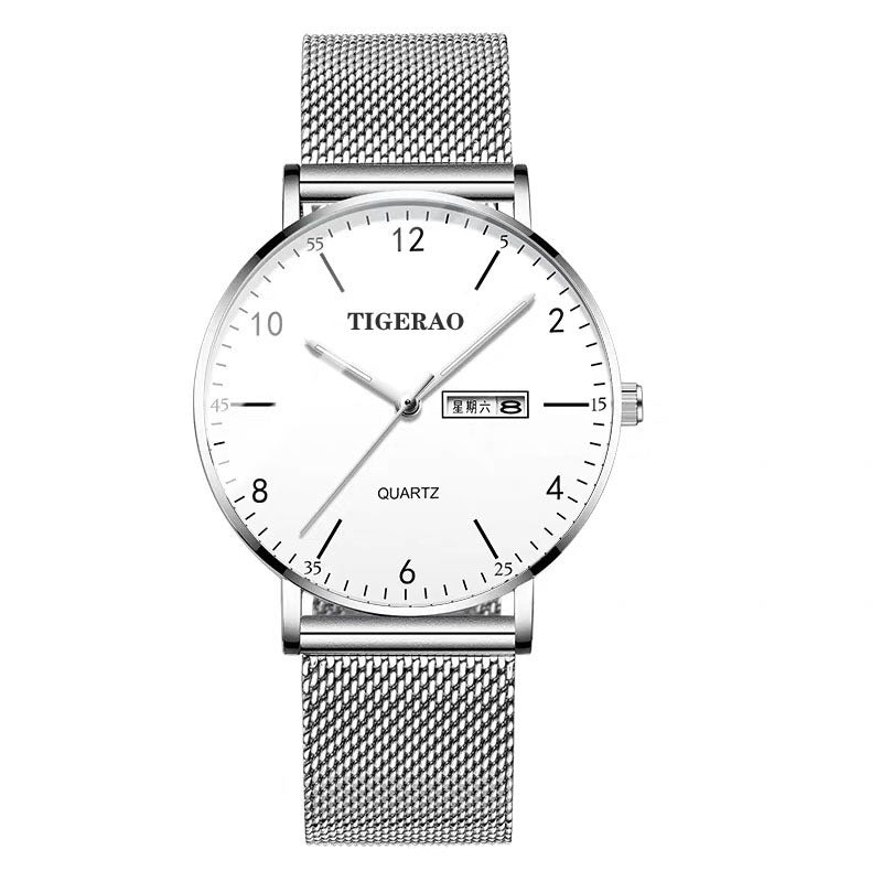 TikTok Watch Men's Waterproof Double Calendar Trend Starry Sky Non-mechanical Watch Quartz Watch Luminous New Wholesale Cross-Border