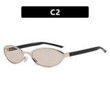 Wang Hedi's Same Style Oval Sunglasses 2026 New Model Cool and Stylish Sunglasses with Uv Protection and a High-End Feel